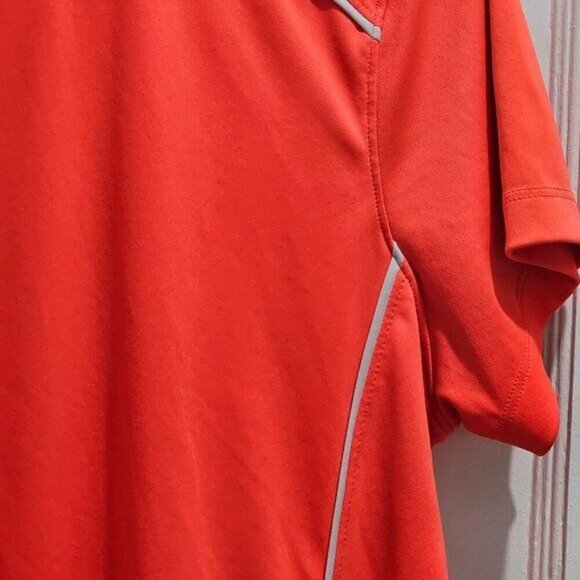 Slazenger Women's Coral Golf Polo XL w/ White Accents & Zip Collar - Picture 14 of 16
